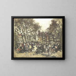 Joannes Barnardus Antonius Maria Westerwoudt - De Noordermarkt te Amsterdam.webp