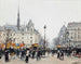 Figuren, die sich vor der Conciergerie in Paris beschäftigen - Joaquín Mir — Ansicht des Kunstwerks