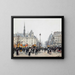 Figuren, die sich vor der Conciergerie in Paris beschäftigen - Joaquín Mir — gerahmtes Bild an der Wand