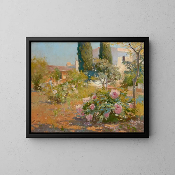 Garten spanisch - Joaquín Mir Trinxet — gerahmtes Bild an der Wand