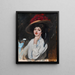 Portrait einer jungen Frau mit Hut glaubt Raquel Meller - Joaquín Sorolla — gerahmtes Bild an der Wand