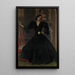 Madame de Sorolla Clotilde García del Castillo 1865-1929 in Schwarz - Joaquín Sorolla — gerahmtes Bild an der Wand