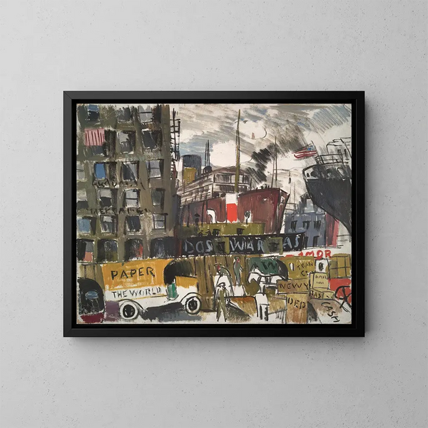 Quais de New York - Joaquín Torres-García — gerahmtes Bild an der Wand