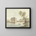 Ansicht eines unbekannten Schlosses - Johan Antonie Kaldenbach — gerahmtes Bild an der Wand