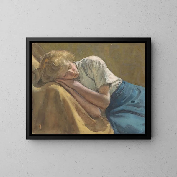 Mädchen rostig - Johan Antonie de Jonge — gerahmtes Bild an der Wand