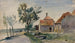 Ein plätschernder Bach zwischen Häusern und Straße - Johan Barthold Jongkind — Ansicht des Kunstwerks