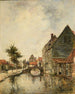 Kanal im Inneren der Stadt Dordrecht - Johan Barthold Jongkind — Ansicht des Kunstwerks