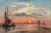 L'Schleuse bei Antwerpen, Sonnenuntergang - Johan Barthold Jongkind — Ansicht des Kunstwerks