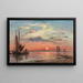 L'Schleuse bei Antwerpen, Sonnenuntergang - Johan Barthold Jongkind — gerahmtes Bild an der Wand