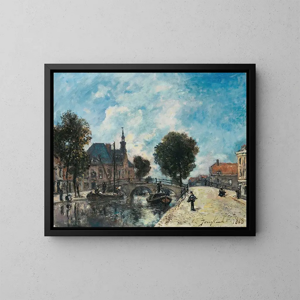 Le Spui, Den Haag - Johan Barthold Jongkind — gerahmtes Bild an der Wand