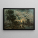 Moulins au clair de lune à Schiedam - Johan Barthold Jongkind — gerahmtes Bild an der Wand