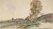 Route in der Nähe von La Côte-Saint-André - Johan Barthold Jongkind — Ansicht des Kunstwerks