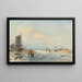 Winterlandschaft in Holland - Johan Barthold Jongkind — gerahmtes Bild an der Wand