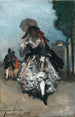 Junge Frau mit einem Sonnenschirm - Johan Barthold Jongkind — Ansicht des Kunstwerks