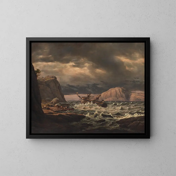 Johan Christian Dahl - A Shipwreck on the Coast of Norway.webp