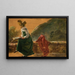 Die Prinzessin Caroline Amalie zeichnend in Neapel - Johan Christian Dahl — gerahmtes Bild an der Wand