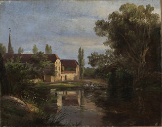 Johan Christian Dahl - View of Plauen at the River Weisseritz.webp