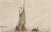Chaloupe près d'un voilier sur l'eau - Johan Conrad Greive — Ansicht des Kunstwerks