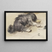 Schlafender Hund von hinten gesehen - Johan Daniël Koelman — gerahmtes Bild an der Wand