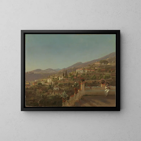 Ansicht von Funchal, Madeira - Johan Fredrik Eckersberg — gerahmtes Bild an der Wand