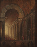 Eine architektonische Szene eines gewölbten Treppenhauses - Johan Gottlob Brusell — Ansicht des Kunstwerks