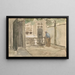 Ansicht eines Hofes vom Atelier des Künstlers in der Kazernestraat in Den Haag - Johan Hendrik Weissenbruch — gerahmtes Bild an der Wand