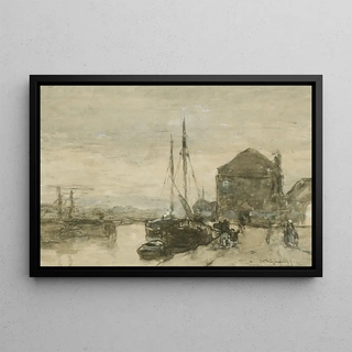 Johan Hendrik Weissenbruch - View of Turfmarkt and Eendjespoort in Haarlem.webp