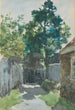 Sonniger Hof - Johan Hendrik Weissenbruch — Ansicht des Kunstwerks