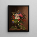 Convulvulus, Lupinen, Ehrenpreis und Fuchsie in einer Vase - Johan Laurentz Jensen — gerahmtes Bild an der Wand