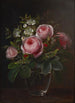 Rosen und Anemonen in einer Baumvase aus Glas - Johan Laurentz Jensen — Ansicht des Kunstwerks