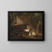 Ruinen antiques entourées de trois bergers et de quelques chèvres - Johan Mandelberg — gerahmtes Bild an der Wand