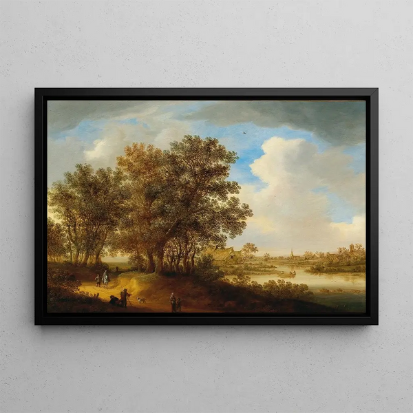 Johan Pietersz Schoeff - A river landscape.webp