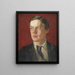 Portrait des schwedischen Malers Gustaf Wolmar - Johan Rohde — gerahmtes Bild an der Wand