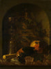 Stillleben mit Krug aus Weidenkorb - Johan van Haensbergen — Ansicht des Kunstwerks