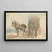 Österreichische Bauern mit einem Pferd und einem Wagen mit Blick auf Wien im Hintergrund - Johann Adam Klein — gerahmtes Bild an der Wand