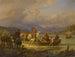 Des cavaliers débarquant d'un navire - Johann Adam Klein — Ansicht des Kunstwerks