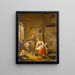 Eine bäuerliche Familie zu Hause - Johann Andreas Herrlein — gerahmtes Bild an der Wand