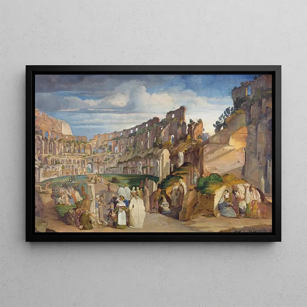 Johann Anton Ramboux - Capuchin Sermon at the Colosseum of Rome.webp