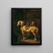 Zwei Zugpferde im Stall - Johann Baptist Dallinger von Dalling — gerahmtes Bild an der Wand