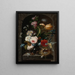 Stillleben mit Rosen und Morgenröten - Johann Baptist Drechsler — gerahmtes Bild an der Wand