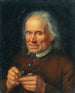Alter Landwirt, der seine Pfeife stopft - Johann Baptist Höchle — Ansicht des Kunstwerks