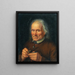 Alter Landwirt, der seine Pfeife stopft - Johann Baptist Höchle — gerahmtes Bild an der Wand