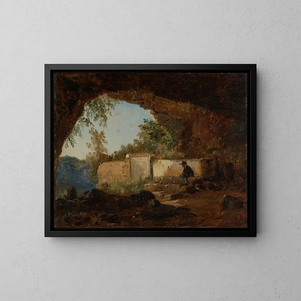 Höhle - Johann Baptist Kirner — gerahmtes Bild an der Wand