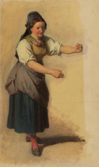 Johann Baptist Kirner - Junge Schwarzwlder Buerin mit vorgestreckten Armen.webp