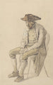 Alter Bauer sitzend mit Tricorne - Johann Baptist Kirner — Ansicht des Kunstwerks