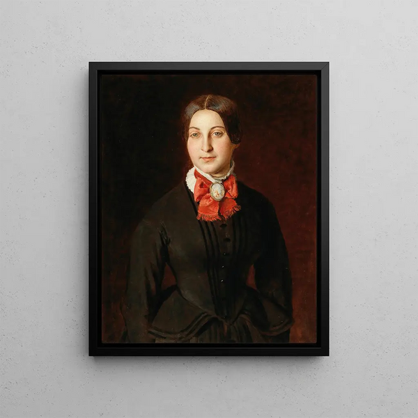 Portrait der Schwester des Künstlers - Johann Baptist Reiter — gerahmtes Bild an der Wand