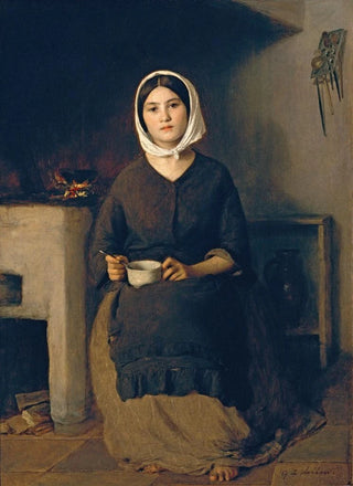 Johann Baptist Reiter - Sitzende Frau in einer Bauernkche.webp
