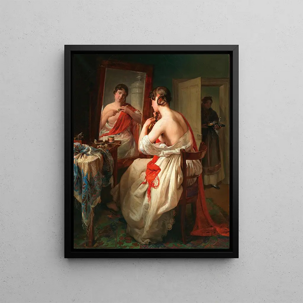 Die Toiletten - Johann Baptist Reiter — gerahmtes Bild an der Wand