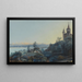 Ansicht des Schlossbergs und des Bielersees - Johann Baptist Stuntz — gerahmtes Bild an der Wand