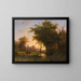 Landschaft mit Wald und Teich - Johann Bernhard Klombeck — gerahmtes Bild an der Wand